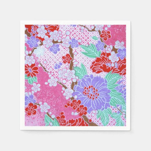 Japanisches Sakura Musterpapier Napkins Serviette (Vorderseite)