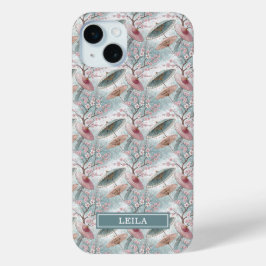 Japanisches Sakura-Schirm-Muster mit Monogramm Case-Mate iPhone Hülle