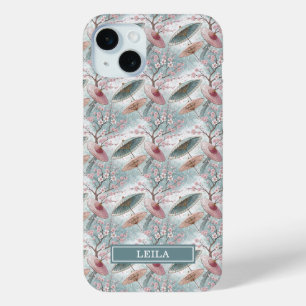 Japanisches Sakura-Schirm-Muster mit Monogramm Case-Mate iPhone Hülle