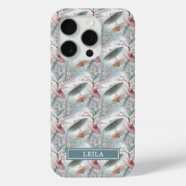 Japanisches Sakura-Schirmmuster mit Monogramm Case-Mate iPhone Hülle