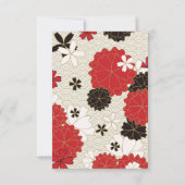 Japanisches Sakura Vintages Blumenmuster Dankeskarte (Rückseite)