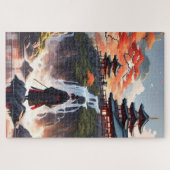 Japanisches Samurai Castle Puzzle (Horizontal)