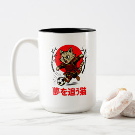 Japanisches Samurai-Fußball-Anime Neko Dream Chase Zweifarbige Tasse