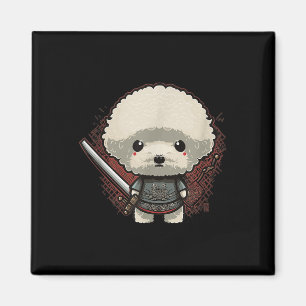 Japanisches Samurai-Hund-Tattoo, Vintage Kawaii Ni Magnet