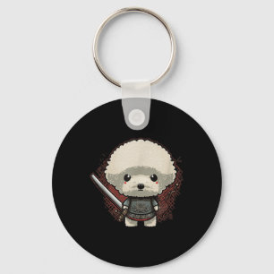 Japanisches Samurai-Hund-Tattoo, Vintage Kawaii Ni Schlüsselanhänger