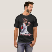 Japanisches Samurai-Mädchen T-Shirt (Vorne ganz)