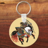Japanisches Samurai-Pferd Schlüsselanhänger (Vorderseite)