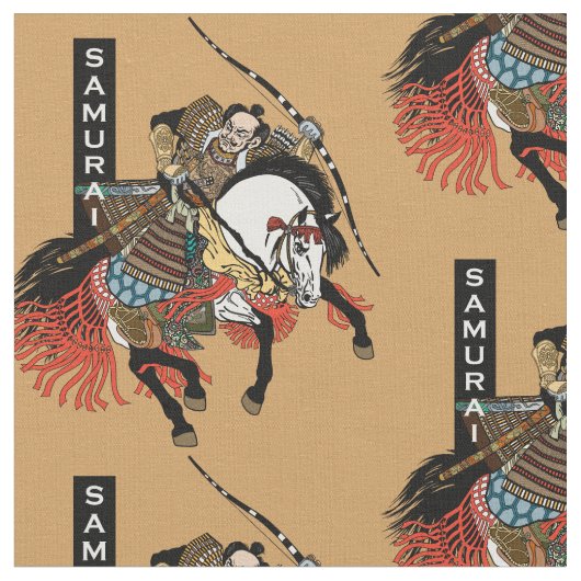 Japanisches Samurai-Pferd Stoff (Nahaufnahme)