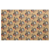 Japanisches Samurai-Pferd Stoff (Fat Quarter (45,7 x 55,9 cm))