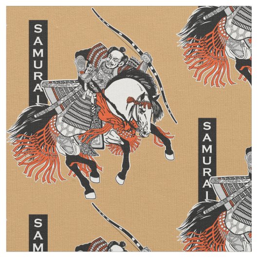 Japanisches Samurai-Pferd Stoff (Nahaufnahme)