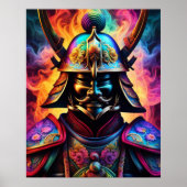 Japanisches Samurai-Plakat Poster (Vorne)