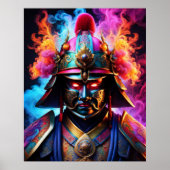 Japanisches Samurai-Plakat Poster (Vorne)