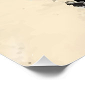 Japanisches Samurai-Schwert-Glossposter Poster (Ecke)