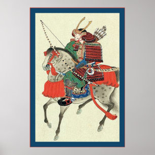 Japanisches Samurai ~ Vintager Japaner-Druck Poster
