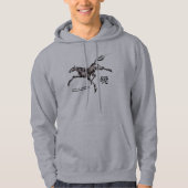 Japanisches Samuraipferdekunst-Reiter sumi Hoodie (Vorderseite)