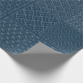 Japanisches Sashiko Muster Geschenkpapier (Ecke)