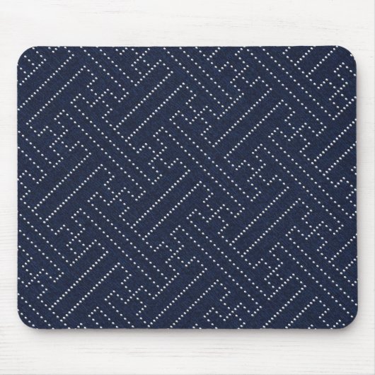 japanisches Sashiko-Schlüsseldesign Mousepad (Vorne)