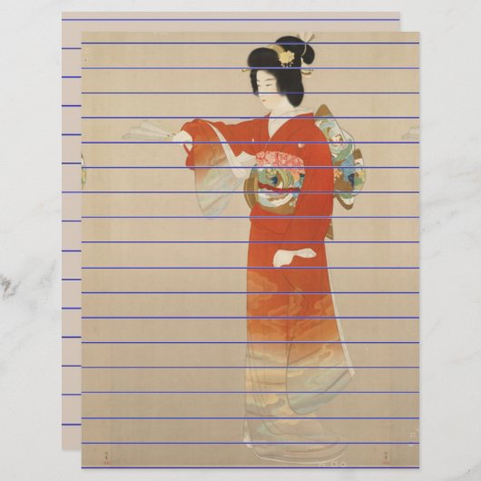 japanisches Schreibpapier (Vorne/Hinten)