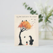 Japanisches Schulmädchen und ihre Mutter Postkarte (Stehend Vorderseite)