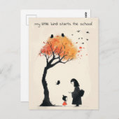 Japanisches Schulmädchen und ihre Mutter Postkarte (Vorne/Hinten)