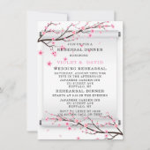 Japanisches Scroll Cherry Blossom Probe Abendessen Einladung (Vorderseite)