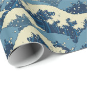 Japanisches Seewellenmuster Geschenkpapier (Rolleneckpunkt)