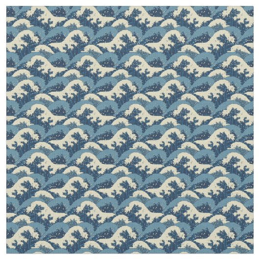 Japanisches Seewellenmuster Stoff (Nahaufnahme)