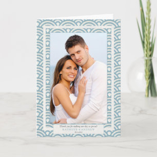 Japanisches Seigaiha-Hochzeits-Dankeschön/individu Dankeskarte