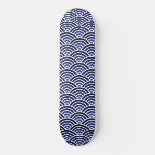 Japanisches Seigaiha-Wave-Muster Skateboard