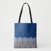 Japanisches Seigaiha Wave Pattern Tasche (Vorderseite)