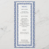 Japanisches Seigaiha Waves Elegant Beach Wedding M Menükarte (Rückseite)