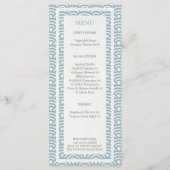 Japanisches Seigaiha Waves Elegant Beach Wedding M Menükarte (Rückseite)