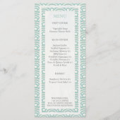 Japanisches Seigaiha Waves Elegant Beach Wedding M Menükarte (Rückseite)