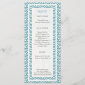Japanisches Seigaiha Waves Elegant Beach Wedding M Menükarte (Rückseite)
