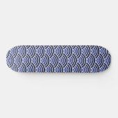 Japanisches Seigaiha Waves Pattern Skateboard (Horizontal)