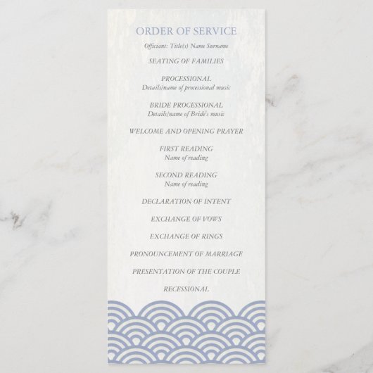 japanisches Seigaiha Waves-Programm/Dienstorden Programm (Rückseite)