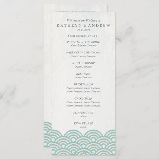 japanisches Seigaiha Waves-Programm/Dienstorden Programm (Vorne/Hinten)