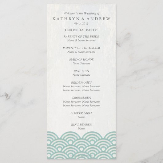 japanisches Seigaiha Waves-Programm/Dienstorden Programm (Vorderseite)