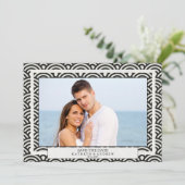 Japanisches Seigaiha Waves Save the Date flaches F Einladung (Stehend Vorderseite)