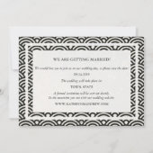 Japanisches Seigaiha Waves Save the Date flaches F Einladung (Rückseite)