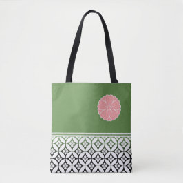 Japanisches Shippou und Sakura-Wappen Tasche