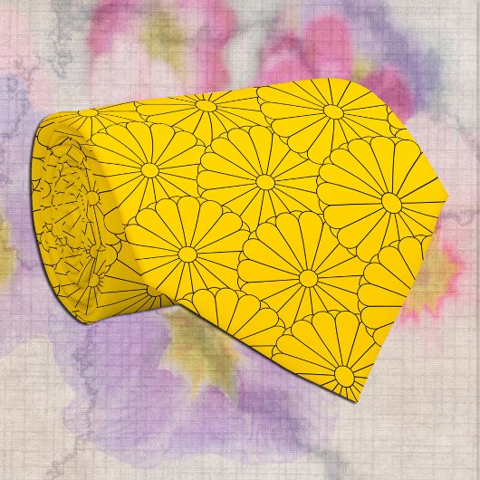 Japanisches Siegel floral / Sun Pattern Neck Tie Krawatte