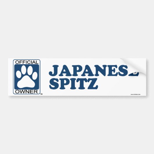 Japanisches Spitz-Blau Autoaufkleber (Vorne)