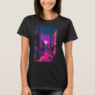 Japanisches Stadt Indie Ästhetik Glitch 80er 90er  T-Shirt