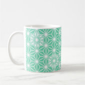 Japanisches Sternmuster - leichtes Aqua Kaffeetasse (Links)