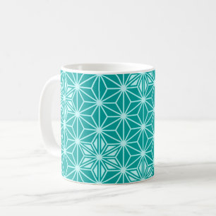 Japanisches Sternmuster - Türkis Kaffeetasse