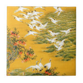 Japanisches Storchbild Fliese (Vorderseite)