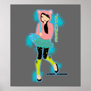 japanisches Street Fashion Poster