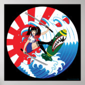 Japanisches Surfer Poster (Vorne)
