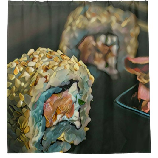 japanisches Sushi Duschvorhang (Vorderseite)